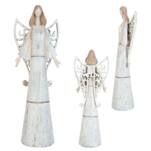 Bílý anděl Angela - 10*7*29 cm Clayre & Eef