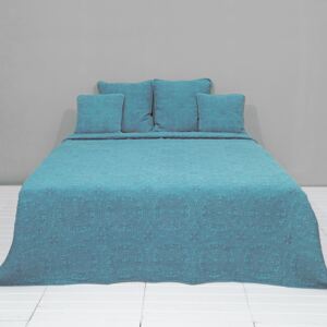 Tyrkysový vintage přehoz na jednolůžkové postele Quilt 181 - 150*150 cm