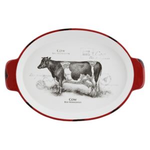Oválná miska Kráva Country side animal - 29*20*4 cm Clayre & Eef