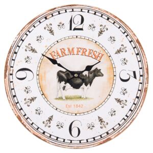 Nástěnné hodiny Farmfresh - Ø 34*4 cm Clayre & Eef