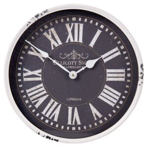 Kovové bílé hodiny Ellicott Smith - Ø 31*8 cm