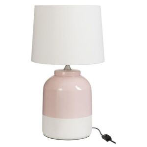 Růžová stolní lampa se stínidlem - 25*25*40 cm J-Line