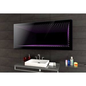Koupelnové zrcadlo s LED podsvětlením PEKIN 120x70 cm 3D efekt, RGB 