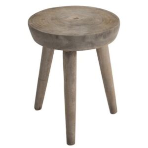 Dřevěná stolička Paulownia šedá - Ø 34*44 cm