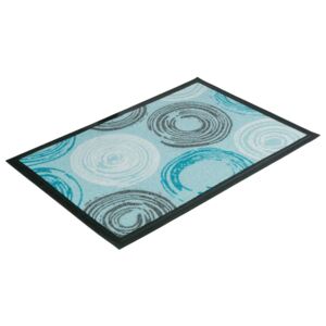 MERADISO® Rohožka, 40 x 60 cm (kruhy/tyrkysová)