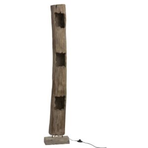 Stojací dřevěná lampa Paulownia 3 - 29*19*171 cm