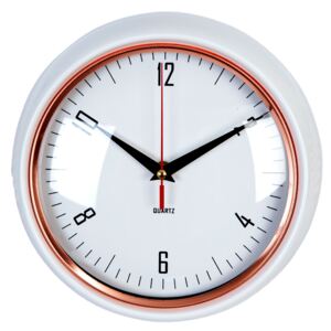 Nástěnné retro hodiny bílé - Ø 24*6 cm / 1xAA