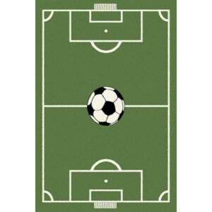 Dětský kusový koberec Agnella Eden Win Fotbalové hřiště zelený Rozměr: 80x120 cm