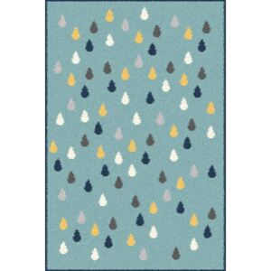 Dětský kusový koberec Agnella Eden Wet modrý Rozměr: 120x160 cm