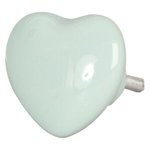 Úchytka srdce zelené - 3.5*4 cm Clayre & Eef