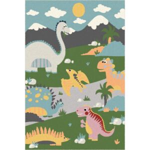 Dětský kusový koberec Agnella Eden Trice Len Dinosauři vícebarevný Rozměr: 120x160 cm