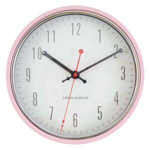 Růžové nástěnné hodiny Cargo&Ceeate - Ø 25*8 cm