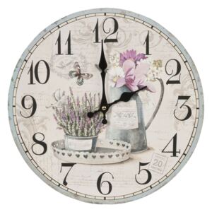 Nástěnné hodiny Provence - Ø 34*4 cm