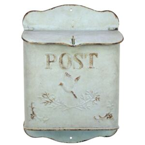 Zelená antik poštovní retro schránka s ptáčkem - 23*12*34 cm Ostatní