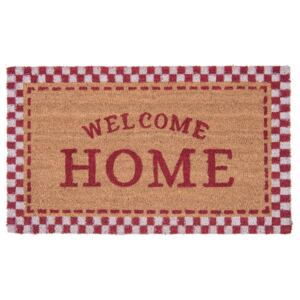 Kokosová rohožka Welcome Home red - 75*45 cm Clayre & Eef