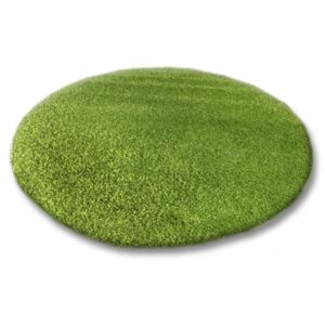 Makro Abra Kulatý koberec SHAGGY 5cm zelený průměr 120cm