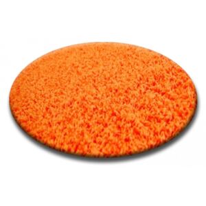 Makro Abra Kulatý koberec SHAGGY 5cm pomerančový průměr 100cm