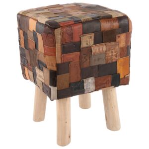Kožená čtvercová stolička Modern - 35*35*40 cm