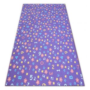 Balta Kusový dětský koberec NUMBERS fialový číslice 100 x 200