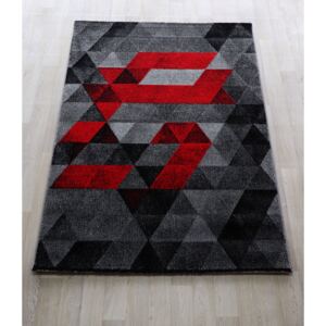 AYYLDIZ Kusový černý koberec Lima 1920/Red Rozměry: 120 x 170