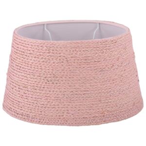 Růžové oválné stínidlo na stolní lampu - 29*20*17 cm/ E27