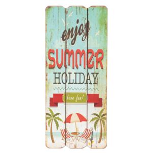 Nástěnná dřevěná cedule Summer Holiday - 15*1*34cm Clayre & Eef