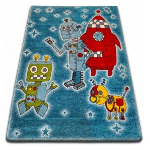 Makro Abra Dětský kusový koberec KIDS C419 Roboti modrý 120 x 170
