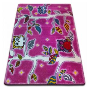 Makro Abra Dětský kusový koberec KIDS C427 Ptáčci růžový 200 x 280