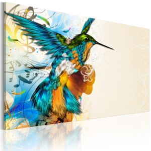 Obraz na plátně Bimago - Bird's music 60x40 cm