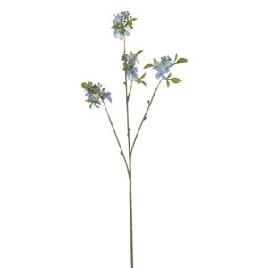 Umělá květina větev s modrým květem - 48cm J-Line