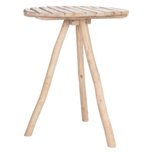 Dřevěný barový stolek přírodní - Ø 90*110cm J-Line
