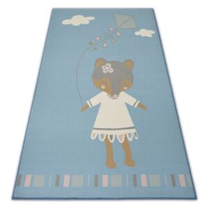 Associated Weavers Dětský kusový koberec protiskluzový LOKO Myška modrý 160 x 220