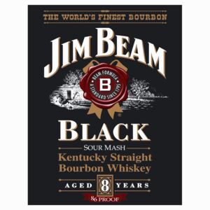Plechová cedule: Jim Beam (black) - 40x30 cm