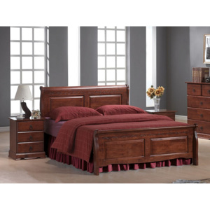 Dřevěná postel DALLAS + rošt, 140x200, třešen