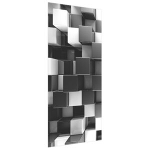 Samolepící fólie na dveře Černobílé 3D kostky 95x205cm ND2821A_1GV