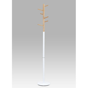 Autronic Věšák, v. 180 cm, bílá / natural