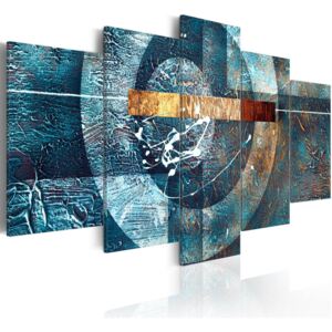 Obraz na plátně Bimago - Blue Galaxy 200x100 cm
