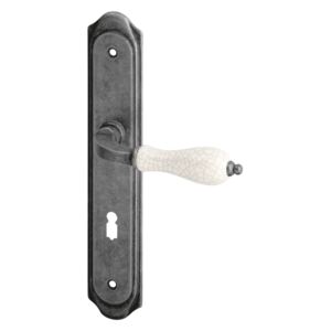 AC-T servis ACT dveřní klika DARK OV (patina šedá/porcelán) Provedení: BB (pro pokojový klíč), Rozteč: 72 mm