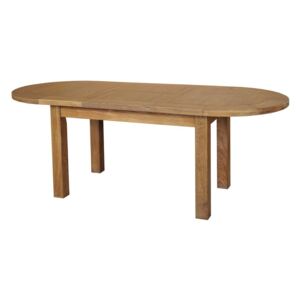 Dubový rozkládací, oválný stůl velký SRDT02, dřevěný dubový nábytek