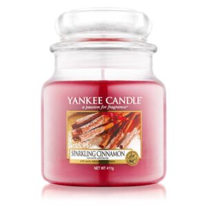 Yankee Candle vonná svíčka Sparkling Cinnamon Classic střední