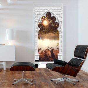 Fototapeta na dveře Bimago - Gothic arch and lake + lepidlo zdarma 70x210 cm
