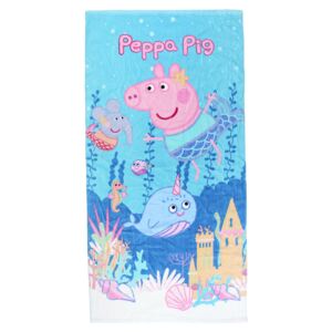 Dětský ručník - osuška Peppa Pig: Blue (140 x 70 cm) bavlna polyester