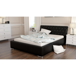 Čalouněná postel NARVE + matrace DE LUX, 200x200, madryt 1100