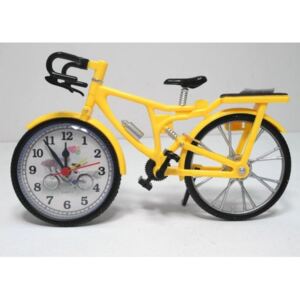 Žluté kolo - plastové cyklistické hodiny a budík v jednom 00026607 (Cyklistické hodiny a budík v jednom pro vášnivé milovníky bicyklů)