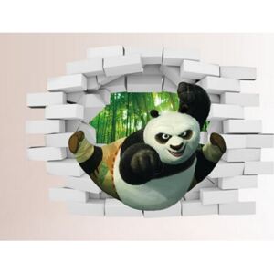 Živá Zeď Samolepka 3D Kung-Fu Panda