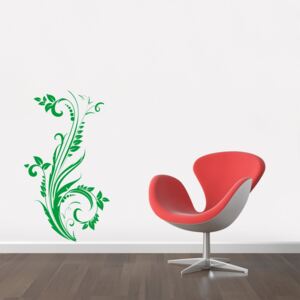 Samolepka na zeď GLIX - Květinová dekorace Světle zelená 40 x 75 cm