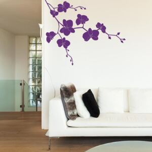 Samolepka na zeď GLIX - Květinová dekorace II. Fialová 50 x 40 cm