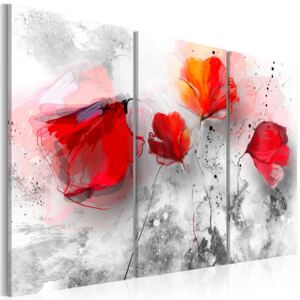 Obraz na plátně Bimago - Poppies with finesse 60x40 cm