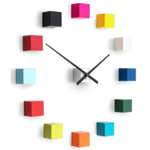 Future Time Designové nástěnné nalepovací hodiny FT3000MC Cubic multicolor