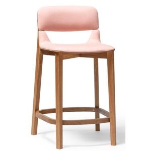 TON - Barová židle Leaf s opěrkou - čalouněná